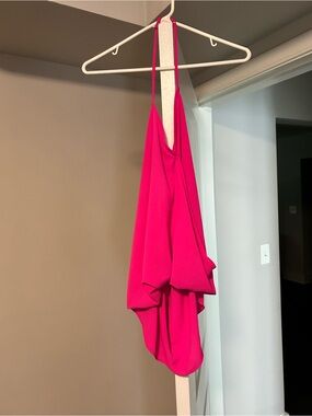 Sophie Rue Hot Pink Draped Halter Top